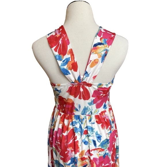 Grace Karin Women Size S Floral Halter Maxi Dress Criss Cross Summer NWT - Picture 5 of 16